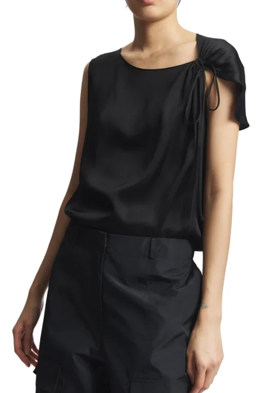 Saint Art Lola Tie Blouse in Black