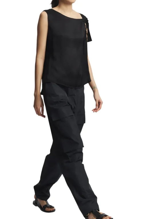 Saint Art Lola Tie Blouse in Black