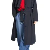 Saint Art London Convertible Trench Coat in Navy