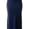 Saint Art Talia Charmeuse Maxi Skirt in Midnight