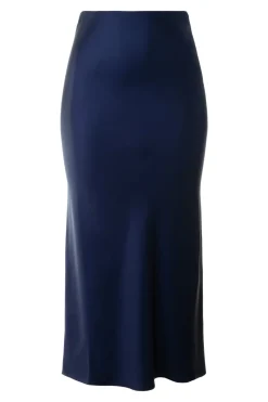 Saint Art Talia Charmeuse Maxi Skirt in Midnight
