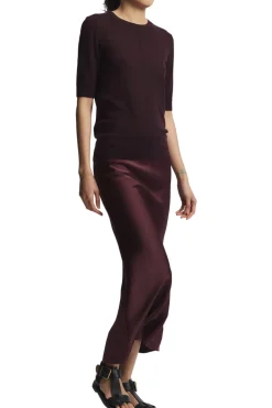 Saint Art Talia Charmeuse Skirt in Grape