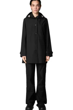 Save The Duck April Hooded Raincoat in Black