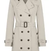 Save The Duck Audrey Trench Coat in Rainy Beige