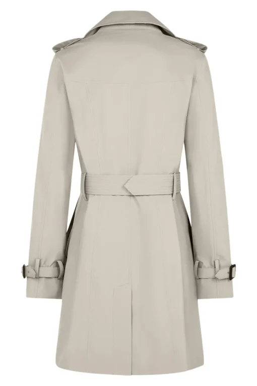 Save The Duck Audrey Trench Coat in Rainy Beige