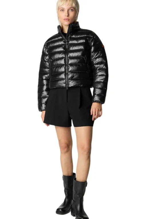 Save The Duck Myra Puffer Jacket in Black