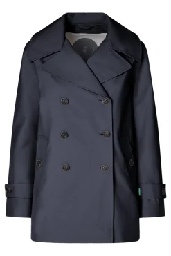 Save The Duck Sofi Raincoat in Blue Black