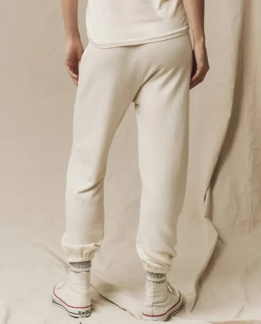 The Great Fleece Stadium Sweatpants in Washed White