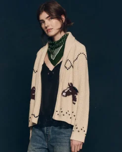 The Great Horse Lodge Cardigan in Cream