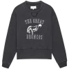 The Great League Sweatshirt in Washed Black with Bucking Bronco Graphic