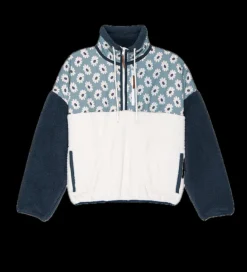 The Great Plush Terrain Half Zip in Falling Daisy Colorblock