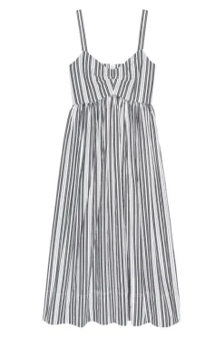 The Great Reyes Dress in Parchment Stripe
