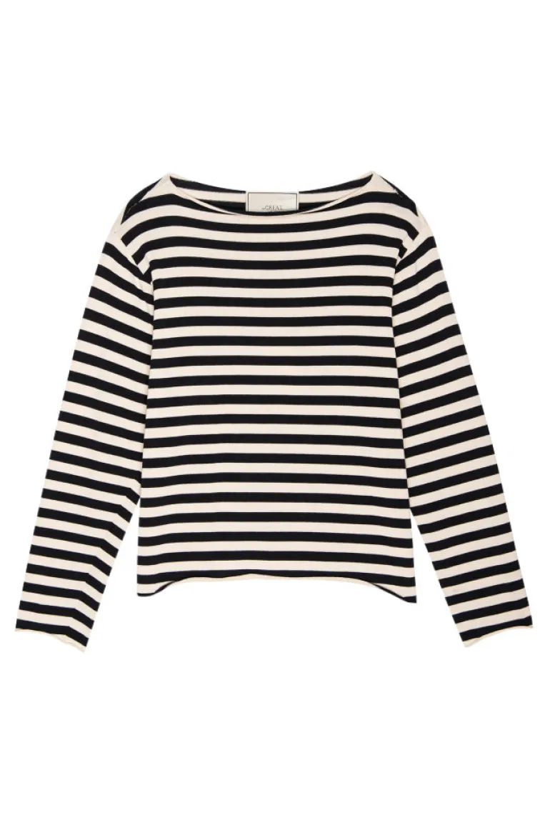 The Great Sailor Sweater in Black Stripe