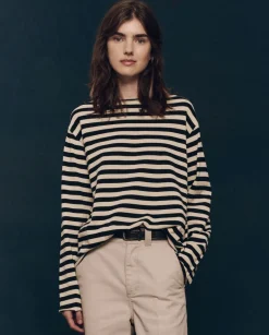 The Great Sailor Sweater in Black Stripe