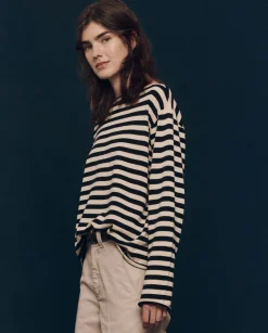 The Great Sailor Sweater in Black Stripe