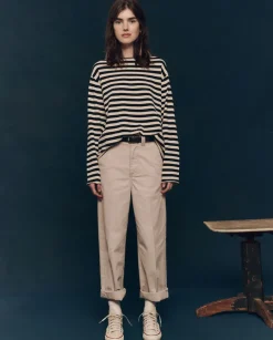 The Great Sailor Sweater in Black Stripe
