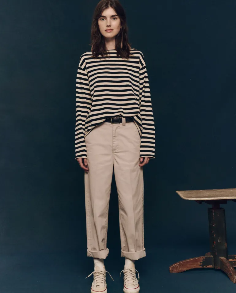 The Great Sailor Sweater in Black Stripe