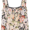 The Great Victorian Pleat Tank in Vintage Rose Print