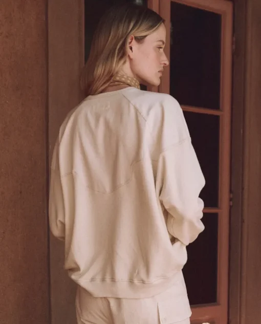 The Great Western Slouch Sweatshirt in Washed White