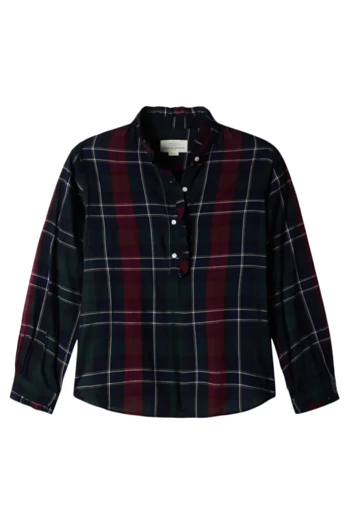 Trovata Birds of Paradis Breezy Blouse in Chalet Plaid