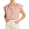 Trovata Birds of Paradis Della Shirt in Brandy Stripe