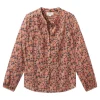 Trovata Birds of Paradis Aubree Blouse in Cranberry Ditsy
