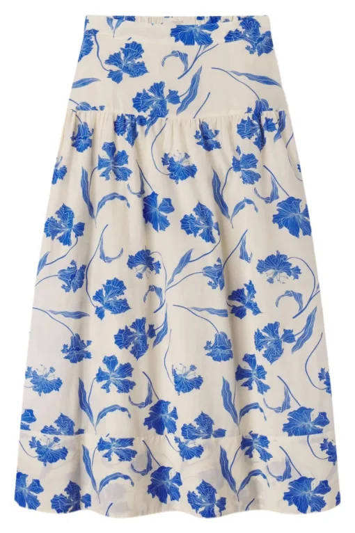 Trovata Birds of Paradis Lydia Skirt in Blue Iris