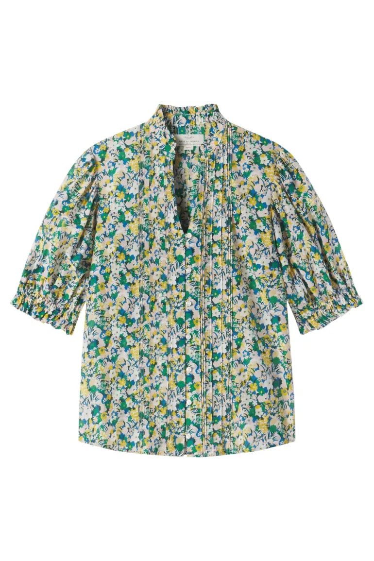Trovata Birds of Paradis Eliza Blouse in Calma Bloom