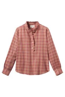 Trovata Birds of Paradis Breezy Blouse in Aragon Gingham