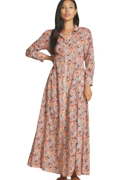 Trovata Birds of Paradis Eliot Dress in Vino Daisies