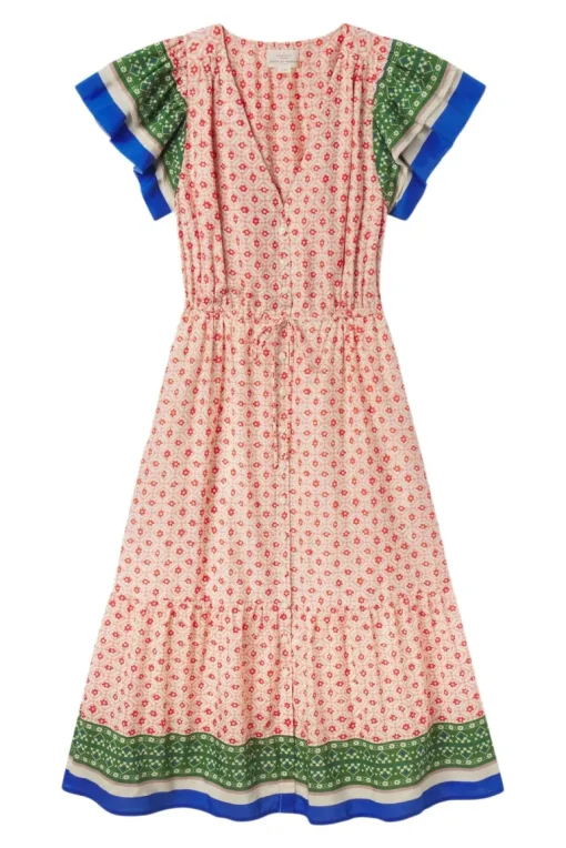 Trovata Birds of Paradis Kristine Dress in Santorini Border
