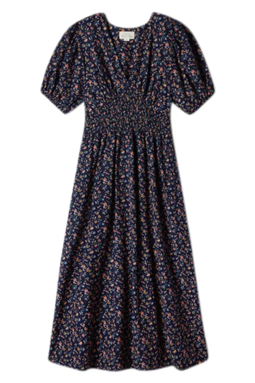 Trovata Birds of Paradis Sonia Dress in Navy Rosette