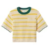 Trovata Birds of Paradis Jules Sweater Tshirt in Yellow Stripe