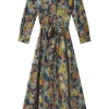 Trovata Birds of Paradis Eliot Dress in Deep Bramble