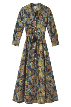 Trovata Birds of Paradis Eliot Dress in Deep Bramble