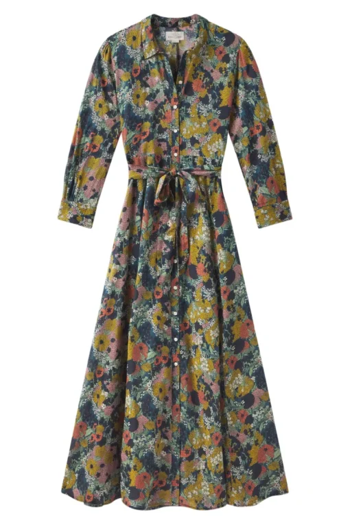 Trovata Birds of Paradis Eliot Dress in Deep Bramble