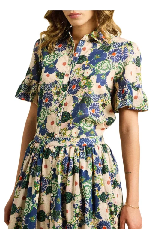 Trovata Birds of Paradis Lena Blouse in Medley Floral