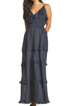 Trovata Birds of Paradis Lisboa Dress in Navy