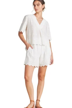 Trovata Birds of Paradis Everett Short in Broderie Anglaise