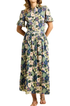 Trovata Birds of Paradis Lena Blouse in Medley Floral