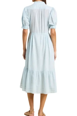 Trovata Birds of Paradis Berenice Dress in Cloud Houndstooth