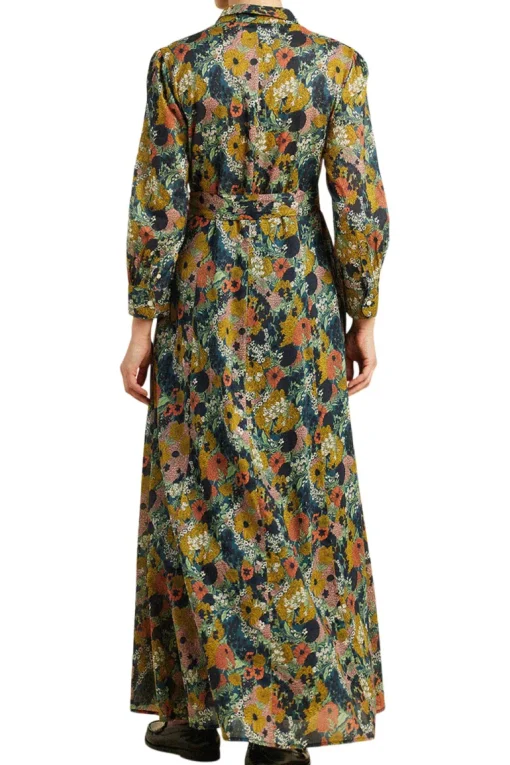 Trovata Birds of Paradis Eliot Dress in Deep Bramble