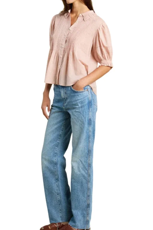 Trovata Birds of Paradis Jess Blouse in Blush