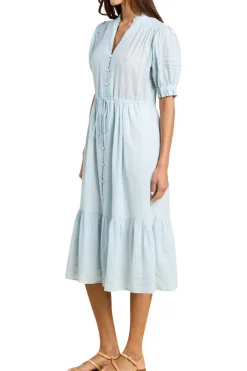 Trovata Birds of Paradis Berenice Dress in Cloud Houndstooth