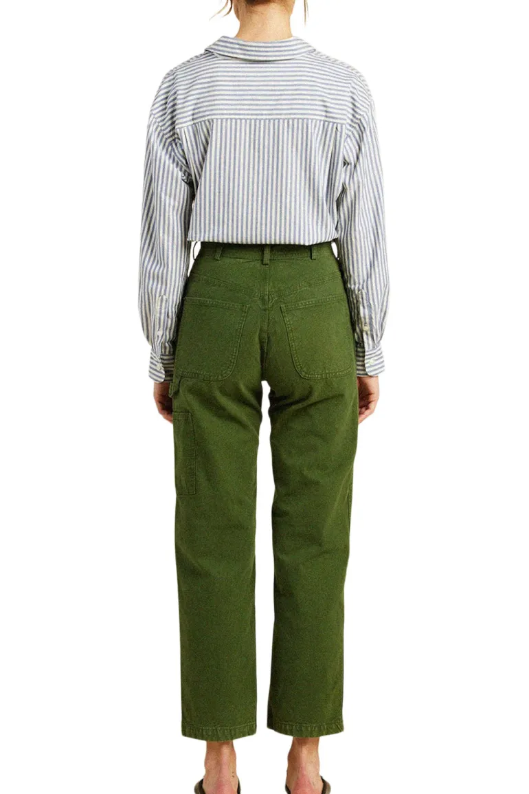 Trovata Birds of Paradis Blake Oversized Shirt in Navy Stripe