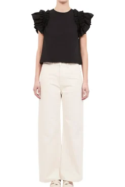 Ulla Johnson Leia Top in Noir