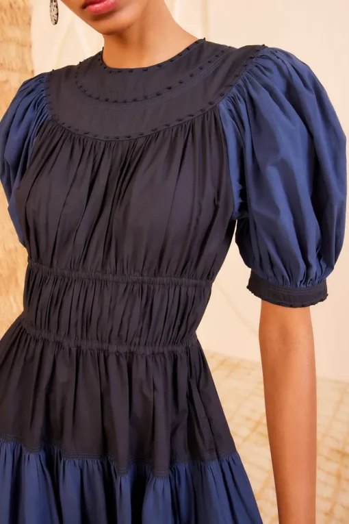 Ulla Johnson Marte Dress in Twilight Colorblock