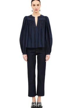 Ulla Johnson Rowan Blouse in Midnight