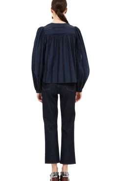 Ulla Johnson Rowan Blouse in Midnight