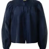 Ulla Johnson Soffia Blouse in Midnight